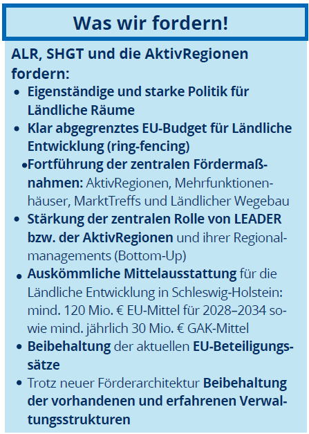 Was wir fordern!